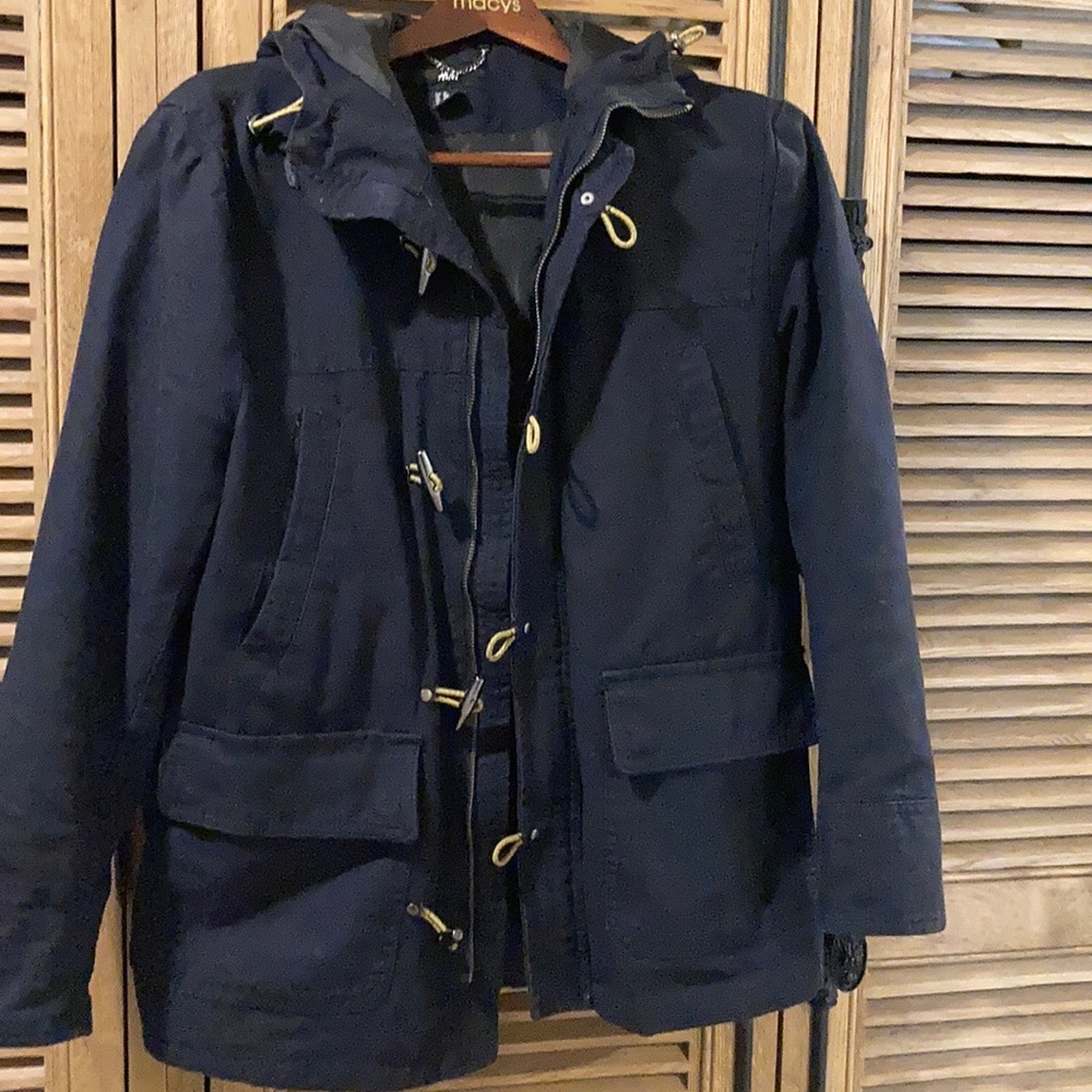 Black heavy canvas coat